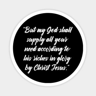 Philippians 4:19 Bible Verse KJV Text Magnet